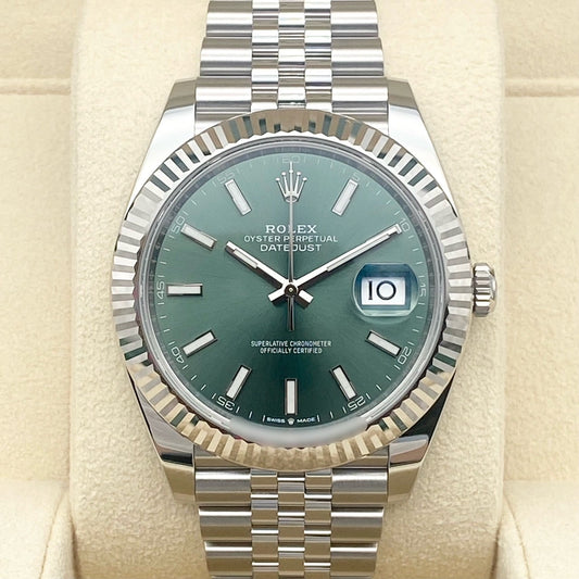 プレオウンド ロレックス デイトジャスト 126334 ミントグリーン ジュビリーブレス 41mm