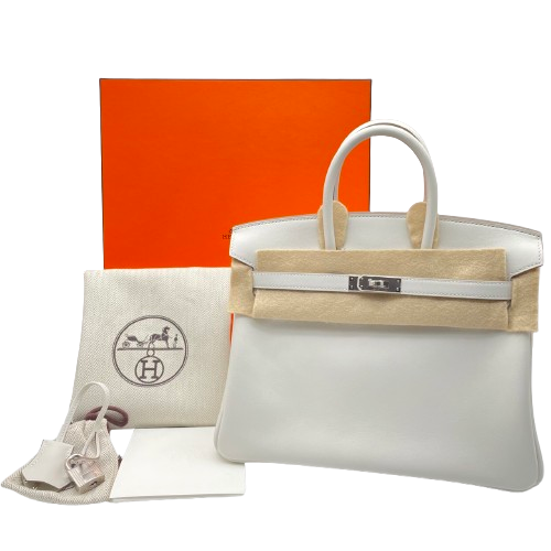 Hermes Birkin 25 Gripère Swift Silver Fittings w 새로워졌습니다