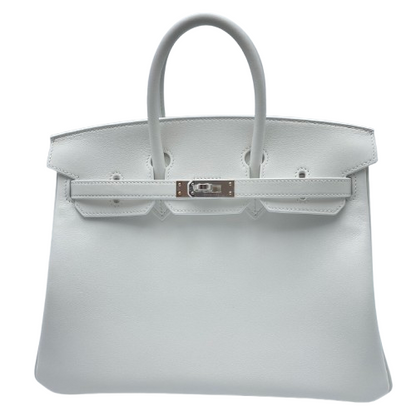 Hermes Birkin 25 New White Swift Silver Metal Fittings W 새로