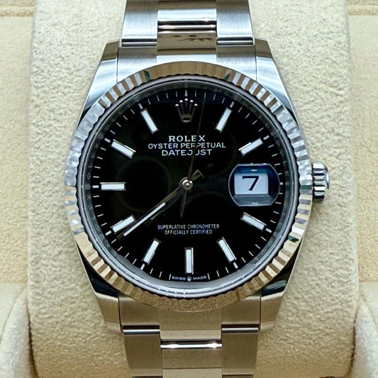 プレオウンド ロレックス デイトジャスト 126234 ブラック オイスターブレス 36mm