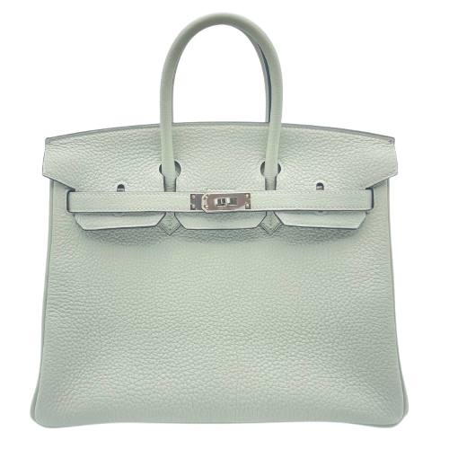 Hermes Birkin 25 Grineve Togo Silver Fittings B 새겨 져 있습니다
