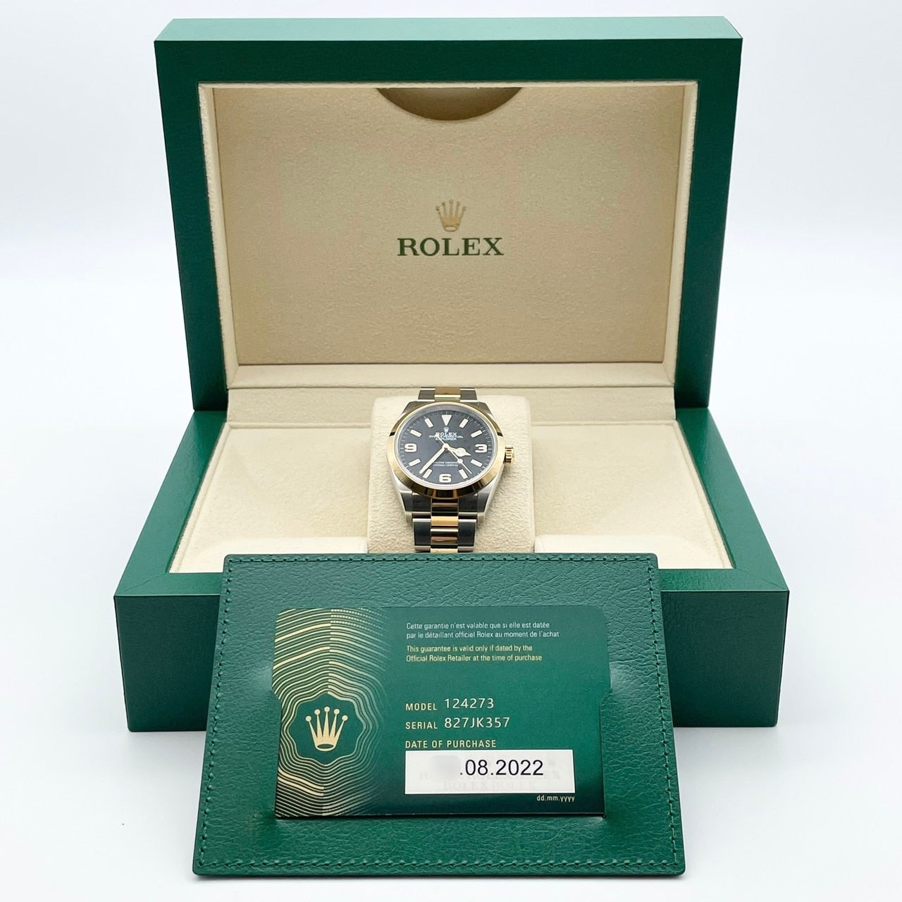 プレオウンド ロレックス エクスプローラー 124273 ブラック ステンレススチール×イエローゴールド 36mm