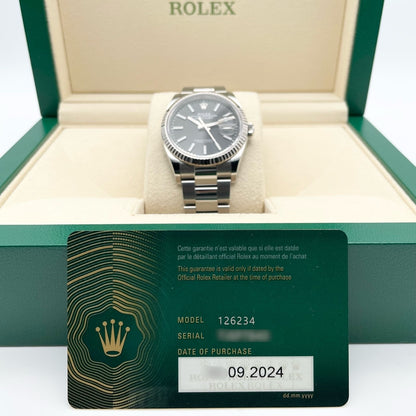 プレオウンド ロレックス デイトジャスト 126234 ブラック オイスターブレス 36mm