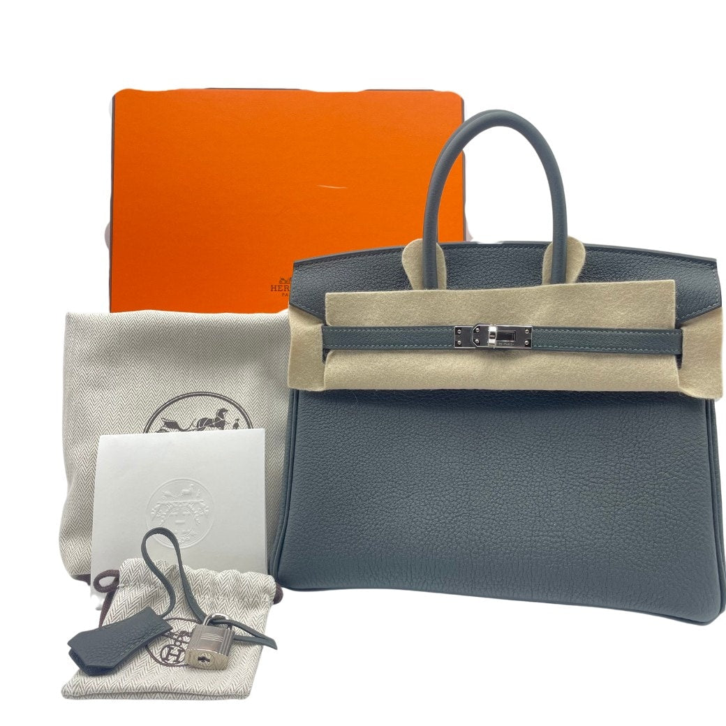Hermes Birkin 25 New Vere Fonse Togo Silver Fittings w 새로