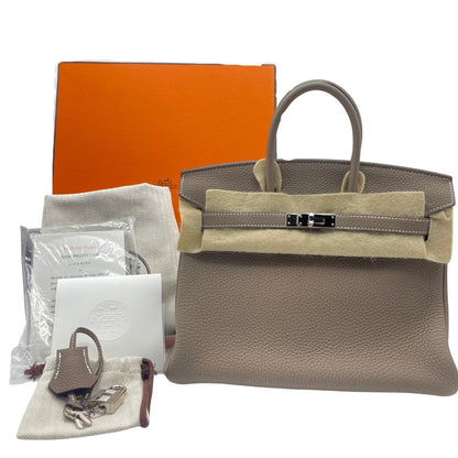 Hermes Birkin 25 Etoup Togo Silver Metal Fittings D 조각