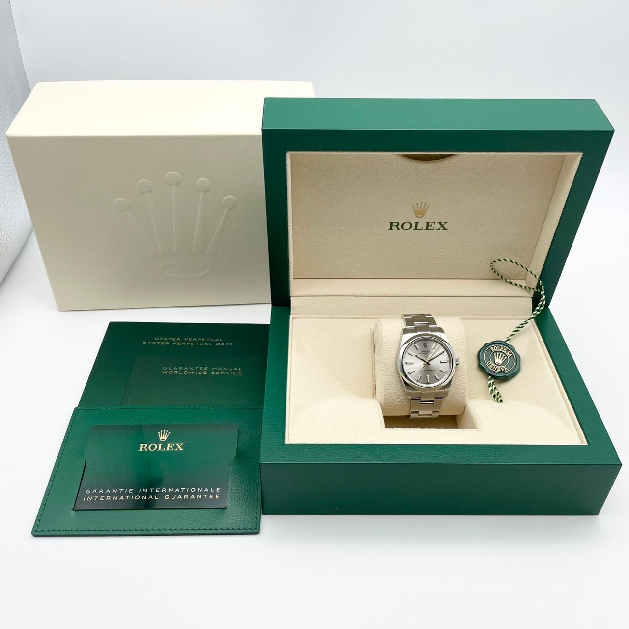 劳力士牡蛎永久124200银色牡蛎手链34mm