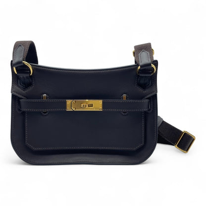 Pre-owned Hermes Gypsier Mini Ebennes Swift Gold hardware K stamp