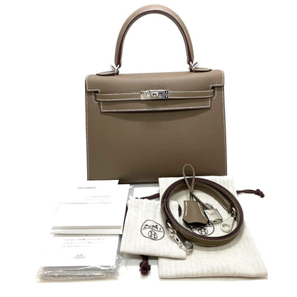 Pre-Owned [3-day weekend special offer] Hermes Kelly 25 Etoup Togo Silver Hardware