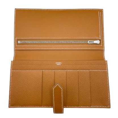 [Cash Special Price] Hermes Bean Souffle Cre x Gold Silver Fittings U Engraved