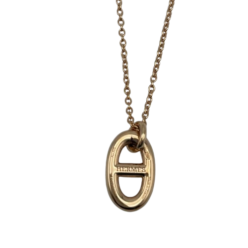 Hermes Chaine d'Ancre Farandoule 项链 PM 粉红金