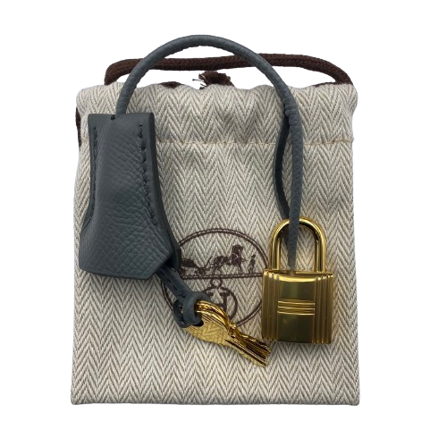 Hermes Birkin 25 Veil Amande Vaugh Epson Gold Hardware u Engraved