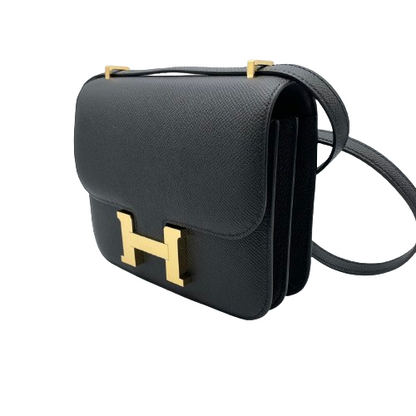 Hermes Constance Mini 18 거울 Epson Black Gold Hardware B 새겨 져 있습니다.