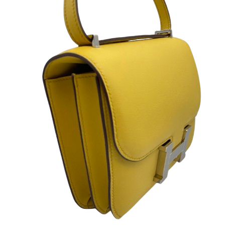 [현금 특별 가격] Hermes Constance Mini 18 거울을 가진 거울 Sun Swift Silver Metal Fittings B 새겨 져