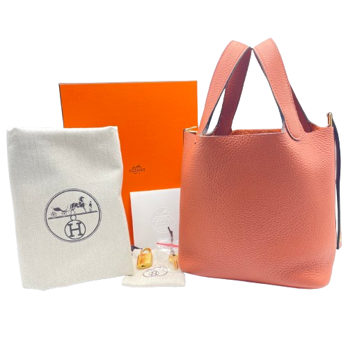 [現金特價]愛馬仕picotin lock pm cuigre torillon clemence gold Hardware b刻有