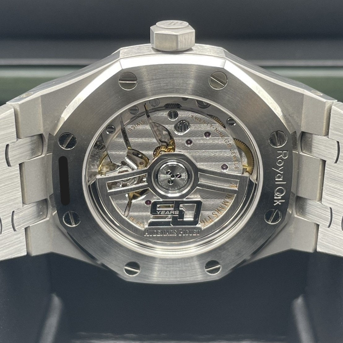 [50 주년 기념 로터 장착 모델] Audemars Piguet Royal Oak 15550st.oo.1356st.02 Blue Stainless Steel 37mm