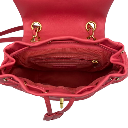 プレオウンド CHANEL シャネル バックパック W18 ピンク ラムスキン ゴールド金具