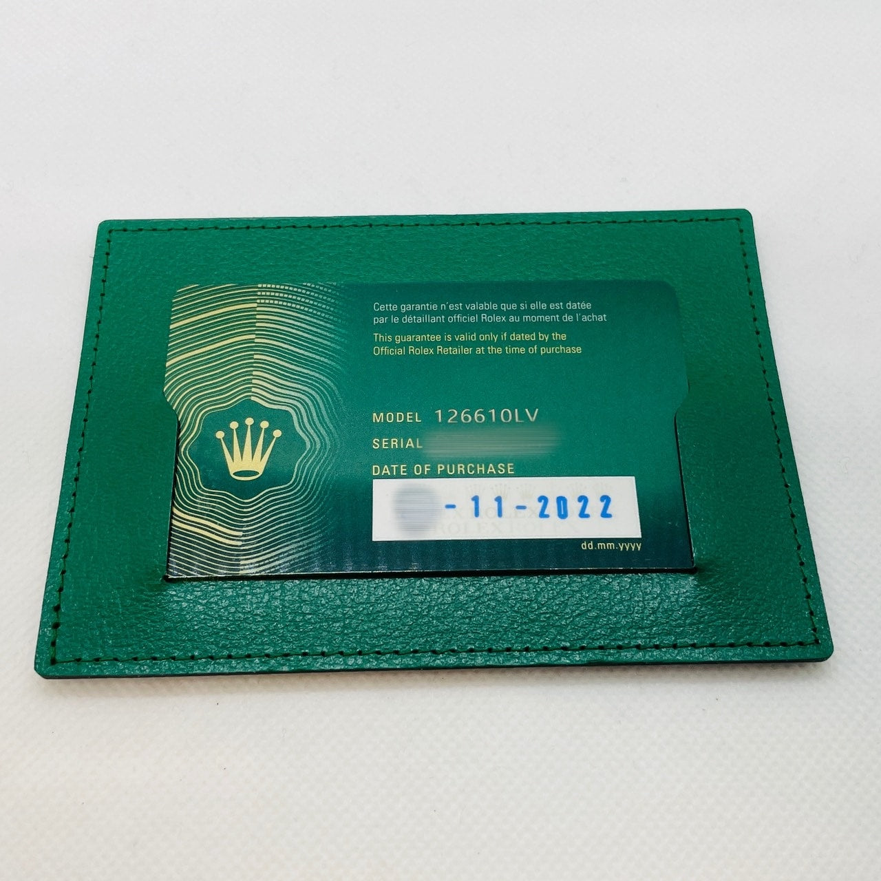 Pre-Owned Rolex Submariner Date 126610LV Oyster Bracelet Black Green