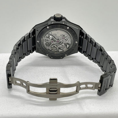プレオウンド ウブロ ビッグ・バン インテグレーテッド カテドラル 458.CX.1170.CX.YOS ミニッツリピーター トゥールビヨン ブラックセラミック 43mm