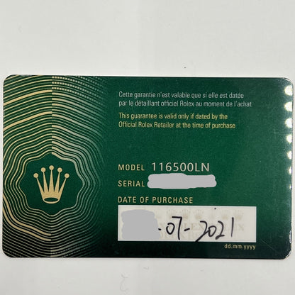 ★只有一個星期！最終價格！★[新薪水2021年7月]勞力士代托納116500LN牡蠣手鍊黑色
