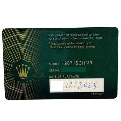 롤렉스 GMT 마스터 II 126715CHNR 블랙 에버 로즈 골드 굴 팔찌