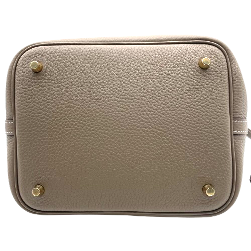 Hermes Picotin Lock MM Etoupe Torillon Clemence Gold 하드웨어 W 새