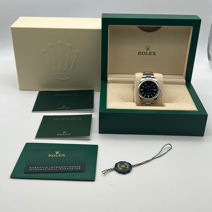 劳力士 Oyster Perpetual 124300 黑色不锈钢 41 毫米
