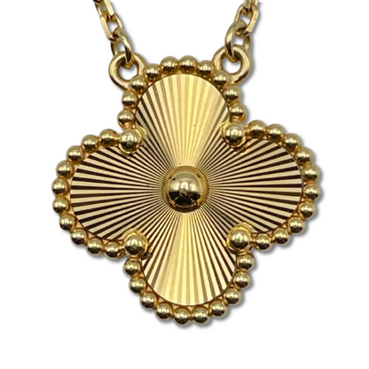 Van Cleef & Arpels 빈티지 Alhambra Necklace VCARP4KL00 GUILLOCHE Yellow Gold