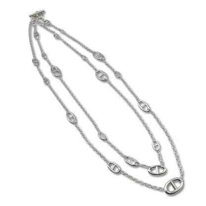 プレオウンド エルメス ファランドール ネックレス 160cm シルバー925