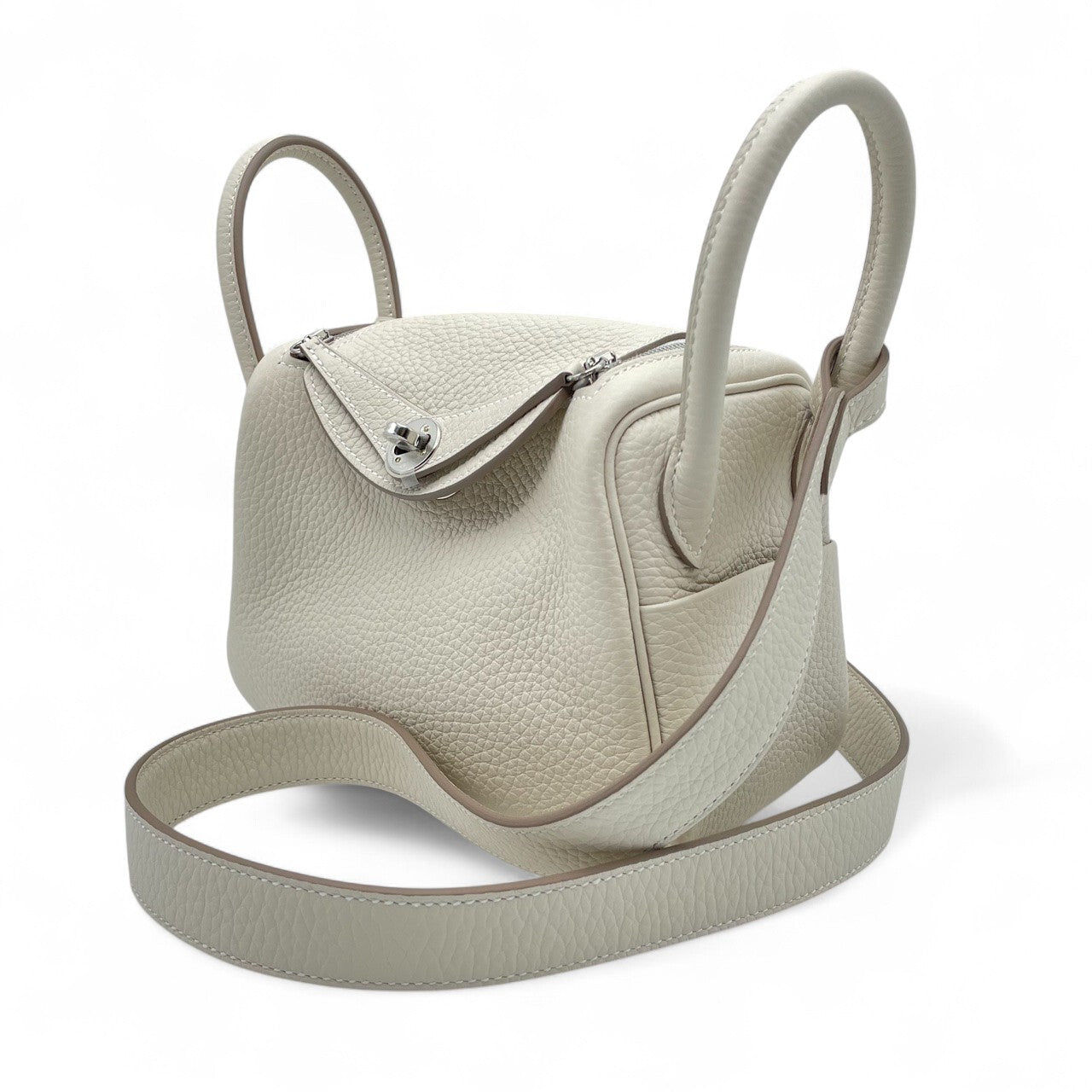 중고 에르메스 린디 미니 20 클렛 토리옹 클레멘스 실버 하드웨어 K 스탬프