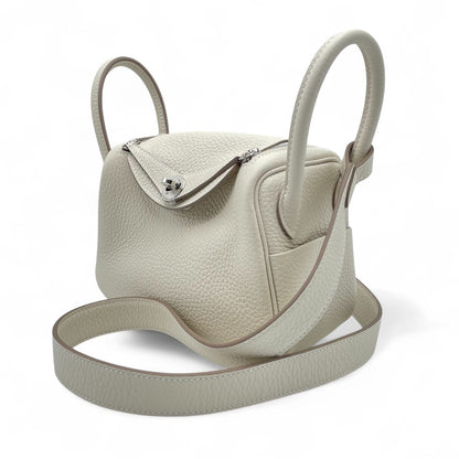 중고 에르메스 린디 미니 20 클렛 토리옹 클레멘스 실버 하드웨어 K 스탬프