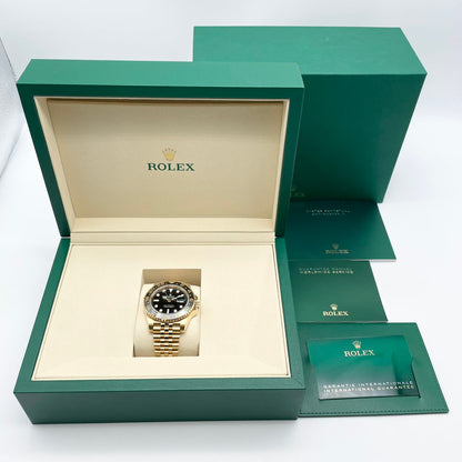 プレオウンド ロレックス GMTマスターII 126718GRNR イエローゴールド ジュビリーブレス ブラック 40mm