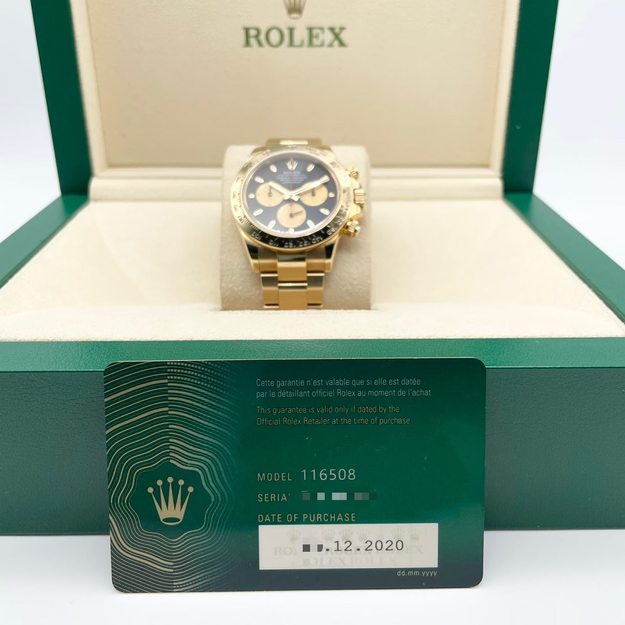 プレオウンドロレックス デイトナ 116508 ブラック・シャンパン オイスターブレスレット 40mm