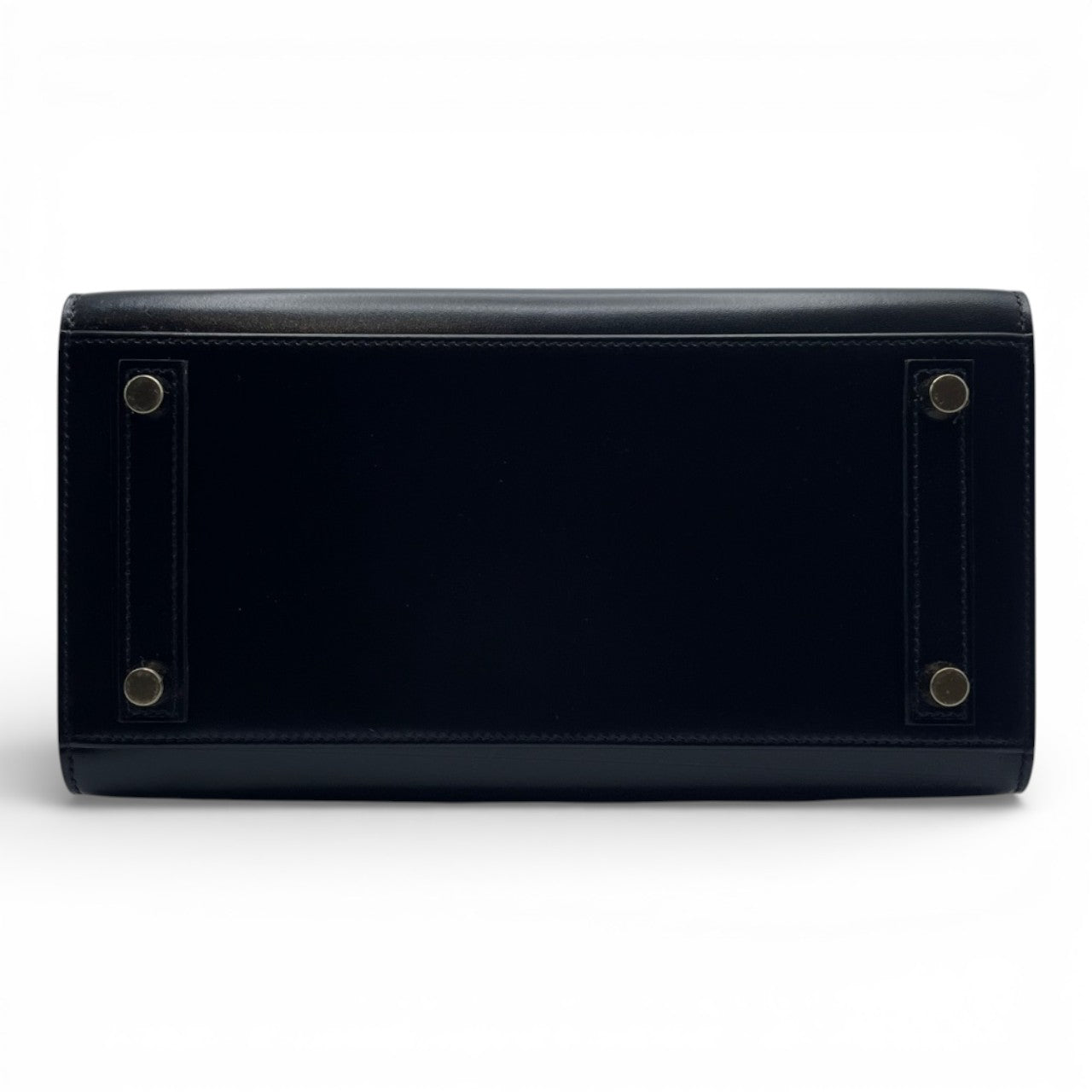 二手爱马仕 Birkin Serie 25 Noir Box 小牛皮金色五金件 K 印章