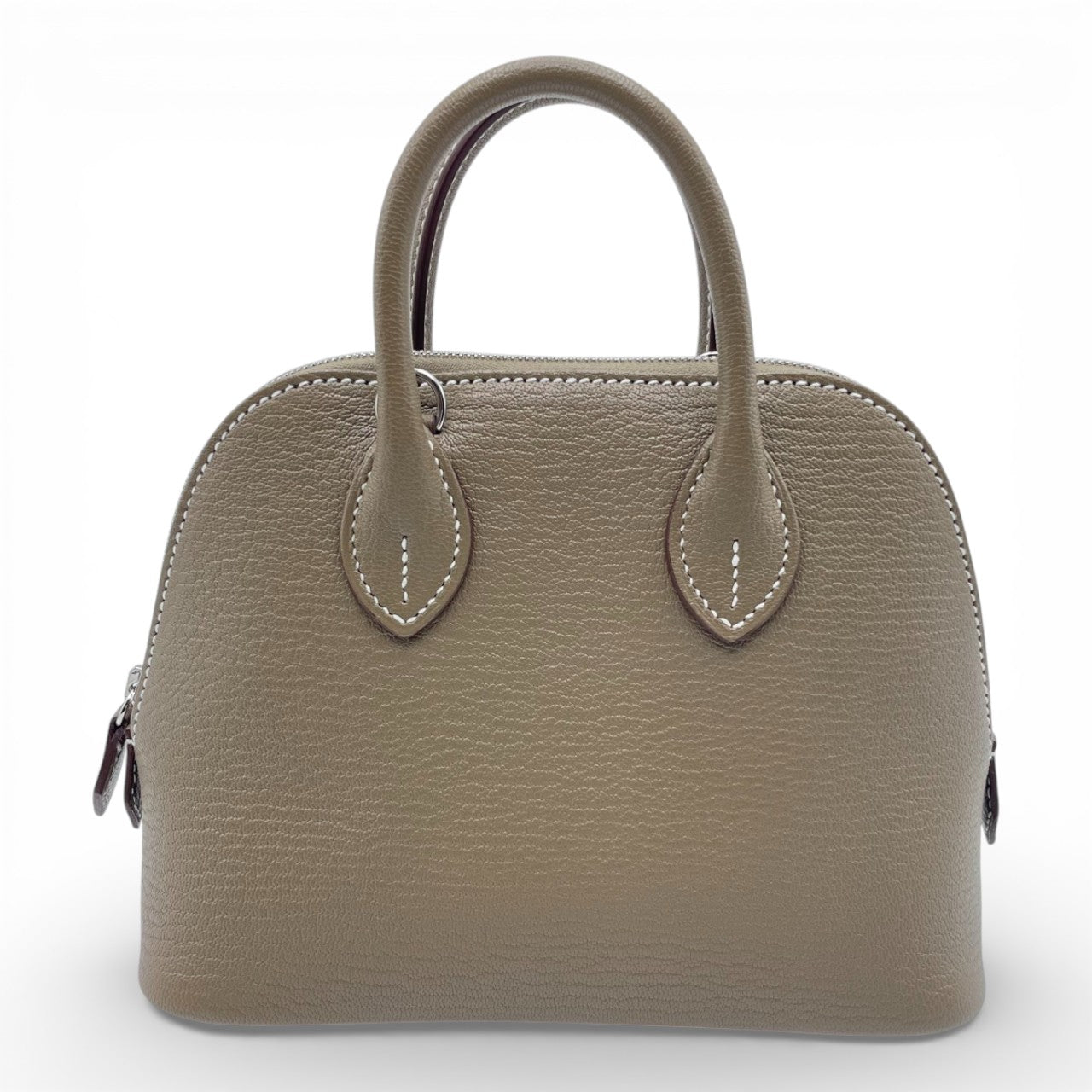 プレオウンドエルメス ボリード1923 ミニ エトゥープ シェーブル シルバー金具 K刻印