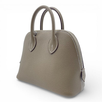 プレオウンドエルメス ボリード1923 ミニ エトゥープ シェーブル シルバー金具 K刻印