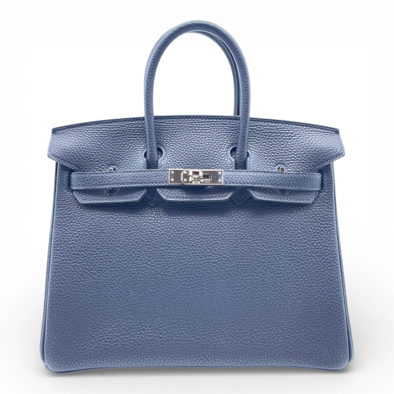 プレオウンドエルメス バーキン 25 ブルーニュイ トゴ シルバー金具 Y刻印