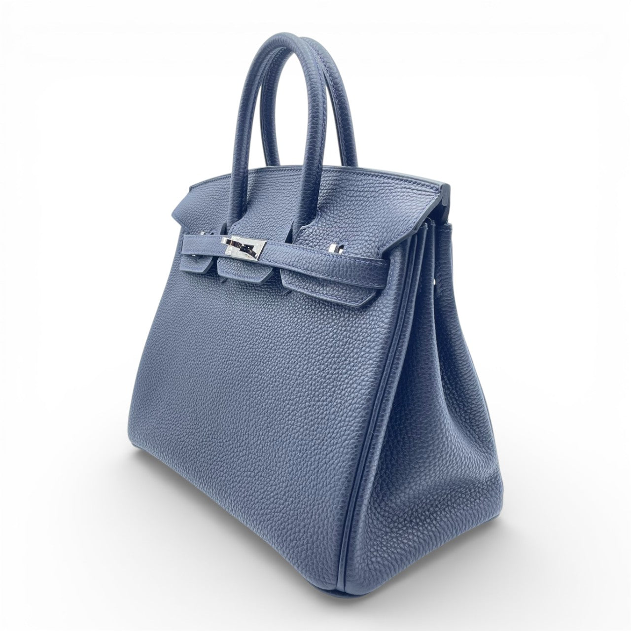 プレオウンドエルメス バーキン 25 ブルーニュイ トゴ シルバー金具 Y刻印