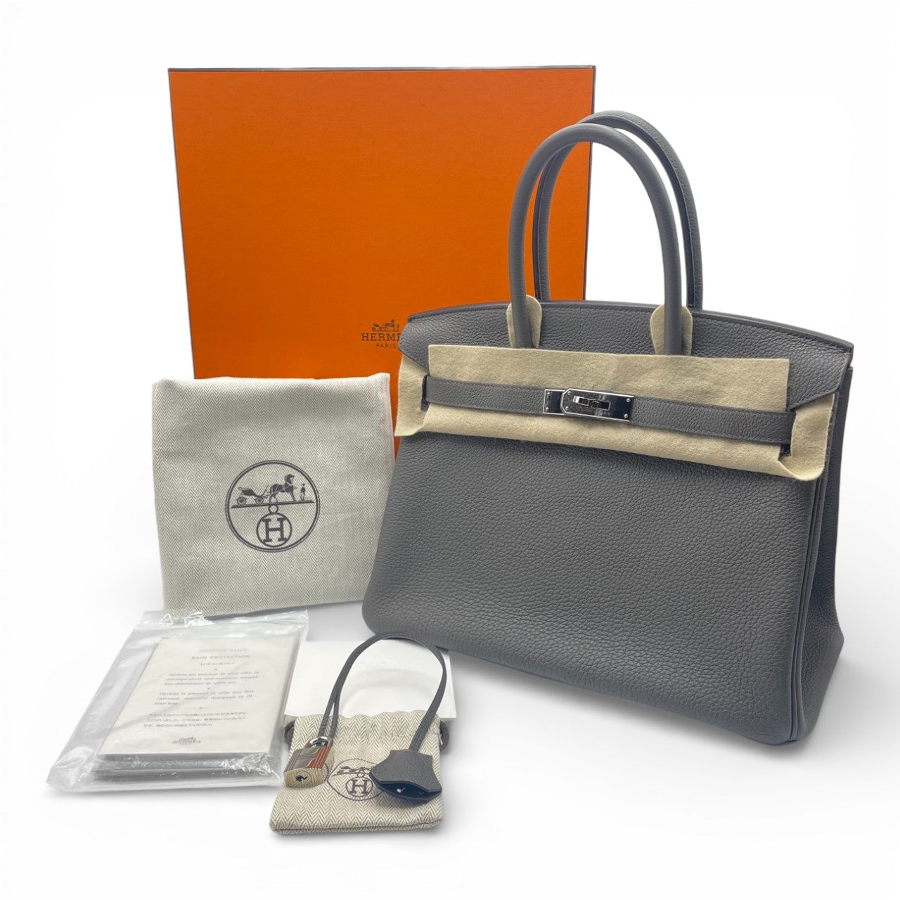 プレオウンドエルメス バーキン 30 エタン トゴ シルバー金具 Z刻印