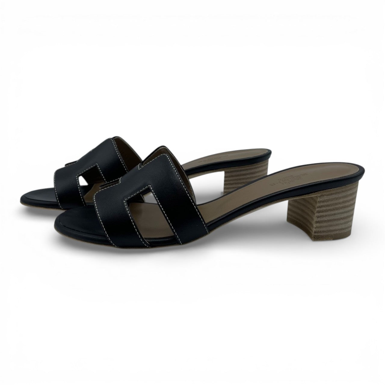 プレオウンドエルメス オアジス サンダル 37 ノワール 23cm