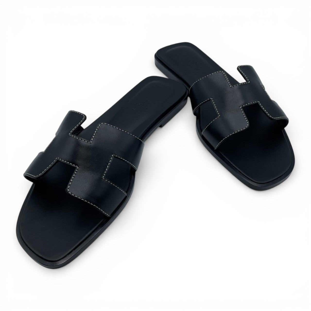 プレオウンドエルメス オアジス サンダル 37 ノワール 23cm