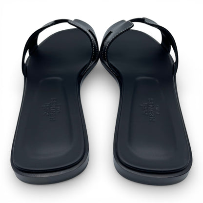 プレオウンドエルメス オアジス サンダル 37 ノワール 23cm