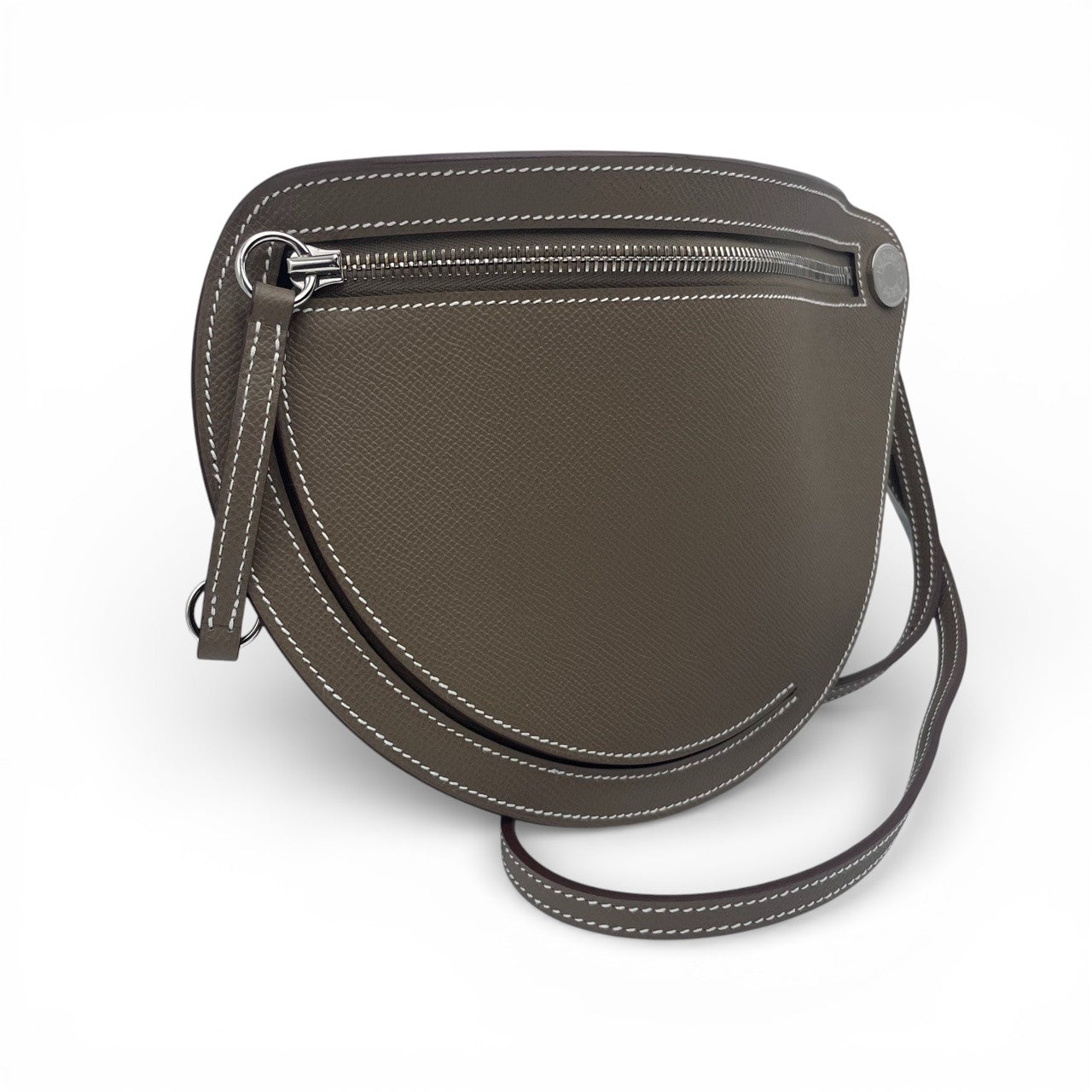 プレオウンドエルメス プティットコース エトゥープ エプソン シルバー金具 W刻印