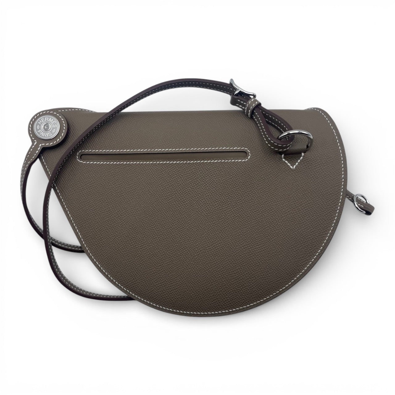 プレオウンドエルメス プティットコース エトゥープ エプソン シルバー金具 W刻印