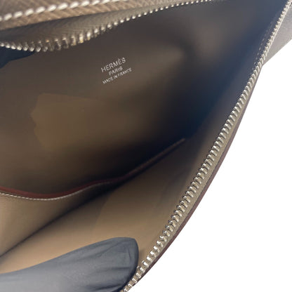 プレオウンドエルメス プティットコース エトゥープ エプソン シルバー金具 W刻印