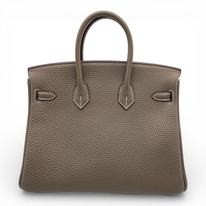 プレオウンドエルメス バーキン 25 エトゥープ トゴ ゴールド金具 B刻印