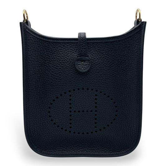 プレオウンドエルメス ミニエヴリン アマゾーヌ TPM ノワール トリヨンクレマンス ゴールド金具 K刻印