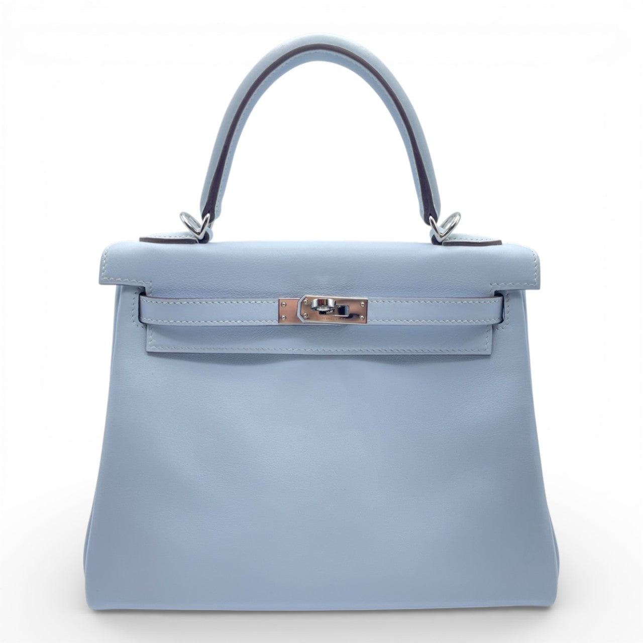 プレオウンドエルメス ケリー 25 ブルーブリュム スイフト シルバー金具 Z刻印