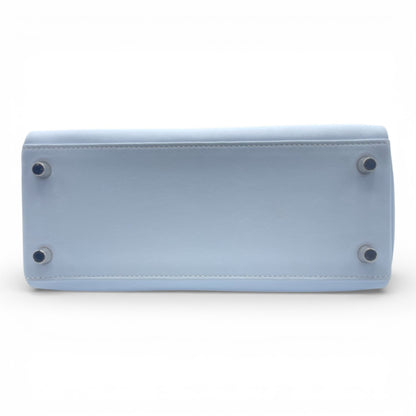 プレオウンドエルメス ケリー 25 ブルーブリュム スイフト シルバー金具 Z刻印