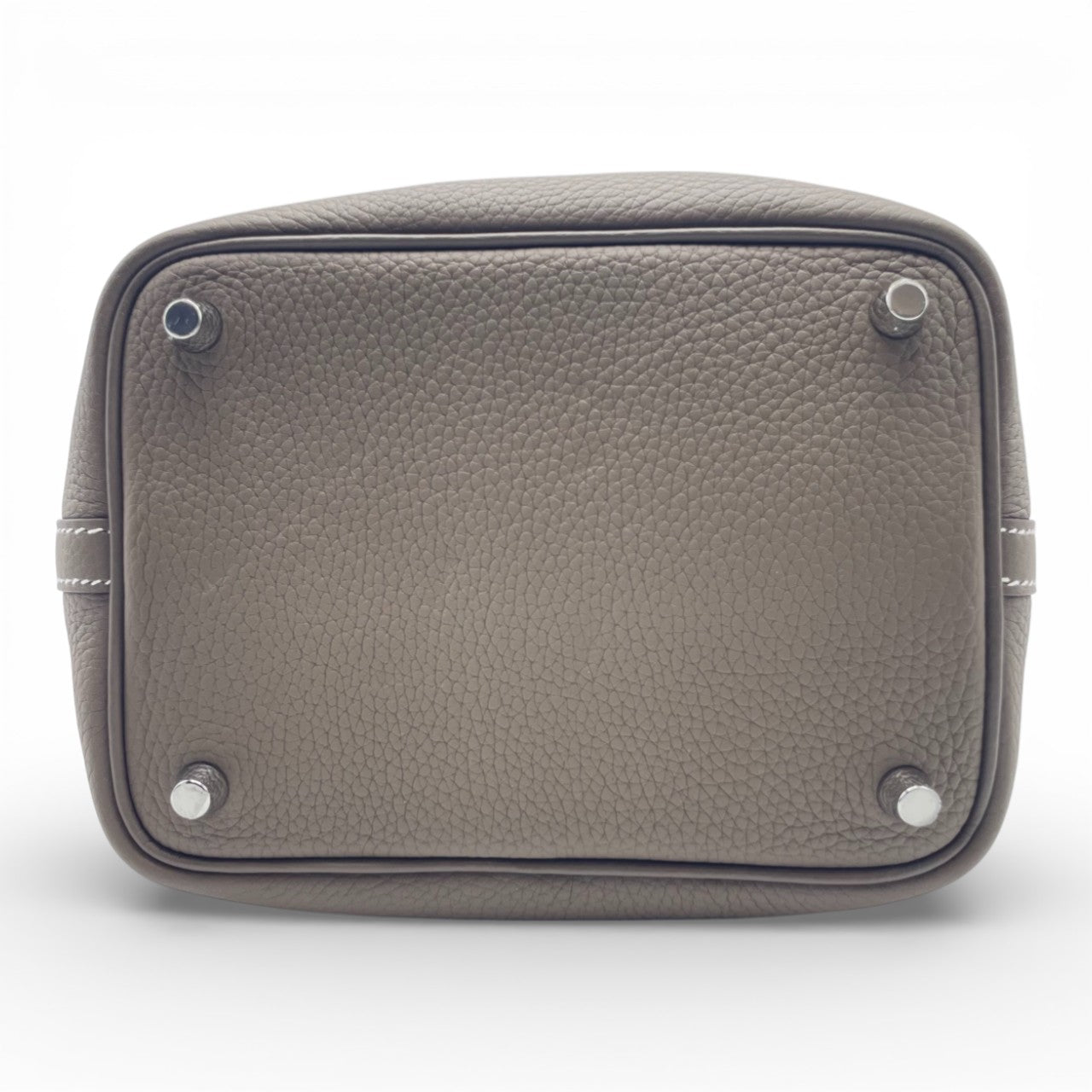 プレオウンドエルメス ピコタンロック PM エトゥープ トリヨンクレマンス シルバー金具 D刻印