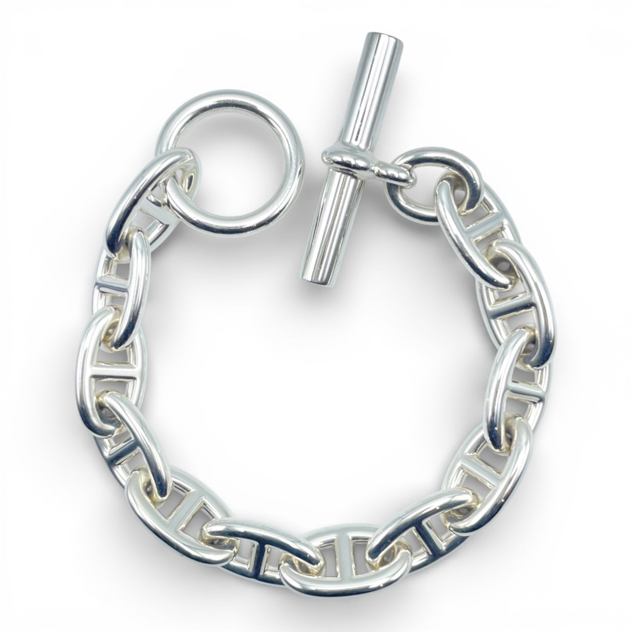 プレオウンドエルメス シェーヌ・ダンクル ブレスレット GM シルバー925 12コマ